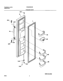 FREEZER DOOR Diagram and Parts List for FRS26RBCW0  Frigidaire Refrigerator