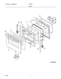 DOOR Diagram and Parts List for FEFB66ECK  Frigidaire Range