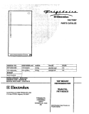COVER Diagram and Parts List for FRT15G5CSB0  Frigidaire Refrigerator