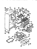 CABINET PARTS Diagram and Parts List for RD19F9WT3A  Gibson Refrigerator