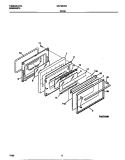 DOOR Diagram and Parts List for MEF357BEDC  Frigidaire Range