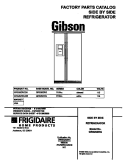 COVER Diagram and Parts List for GRS26ZRGW5  Gibson Refrigerator