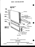 DOOR PARTS Diagram and Parts List for UFP19DL4  Frigidaire Freezer