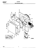 FRONT PANEL / LINT FILTER Diagram and Parts List for GDE546RBS2  Gibson Dryer
