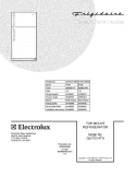 COVER Diagram and Parts List for GLHT214THS0  Frigidaire Refrigerator