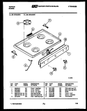COOKTOP PARTS Diagram and Parts List for 32-1019-00-01  Tappan Range