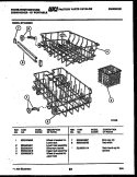 RACKS AND TRAYS Diagram and Parts List for SP184NXR1  Frigidaire Dishwasher