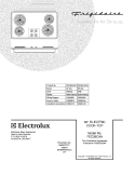 COVER Diagram and Parts List for FEC36C4AC1  Frigidaire Cooktop