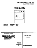 COVER Diagram and Parts List for FSEB39RGS0  Frigidaire Dryer