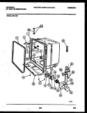TUB AND FRAME PARTS Diagram and Parts List for DB110PW1  Frigidaire Dishwasher