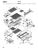 SHELVES Diagram and Parts List for FRT21ILRGW1  Frigidaire Refrigerator