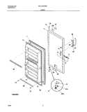 DOOR Diagram and Parts List for FFU11FC4BW0  Frigidaire Freezer