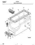CABINET / CONTROL / SHELVES Diagram and Parts List for MFC05M3BW1  Frigidaire Freezer