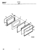 DOOR Diagram and Parts List for FGF333SADH  Frigidaire Range