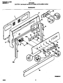 BACKGUARD Diagram and Parts List for MEF342BGWD  Frigidaire Range