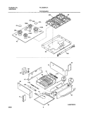 TOP / DRAWER Diagram and Parts List for PLCS389DCA  Frigidaire Range