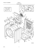 CABINET/DRUM Diagram and Parts List for FASE7074LA0  Frigidaire Dryer