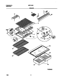 SHELVES Diagram and Parts List for MRT15CSEZ8  Frigidaire Refrigerator
