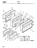 DOOR Diagram and Parts List for TEF362BBBB  Tappan Range