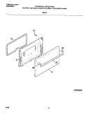 DOOR Diagram and Parts List for FEF305PHDA  Frigidaire Range