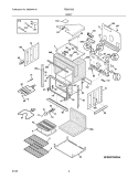 BODY Diagram and Parts List for FEB27S5DBB  Frigidaire Wall Oven