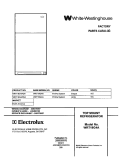 COVER Diagram and Parts List for WRT18G4AW4  Westinghouse Refrigerator