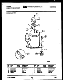 COMPRESSOR PARTS Diagram and Parts List for AL08B4EYA  Gibson Air Conditioner