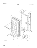 DOOR Diagram and Parts List for UL1793ECW9  Electrolux Freezer