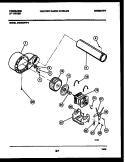 BLOWER AND DRIVE PARTS Diagram and Parts List for DE8600PW2  Frigidaire Dryer