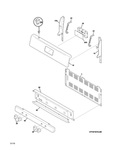 Backguard Diagram and Parts List for FFLF3017LWD  Frigidaire Range