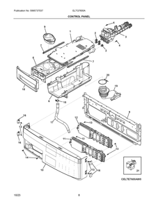 Part Location Diagram of 5304536157 Frigidaire CONTROL PANEL, ASSEMBLY, TITAN