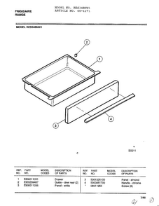 Frigidaire Range Page 7 Diagram and Parts List for 4271  Frigidaire Range