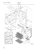 CABINET Diagram and Parts List for KFS221LGW0  Kelvinator Freezer