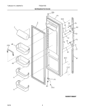 REFRIGERATOR DOOR Diagram and Parts List for FRS26HF6BB6  Frigidaire Refrigerator