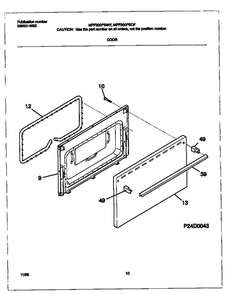 Frigidaire Mpf300pbdf 4 Diagram and Parts List for MPF300PBDF V1 Frigidaire Range