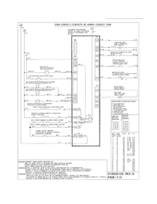 Wiring Diagram Diagram and Parts List for CPDS3085KF6  Frigidaire Range