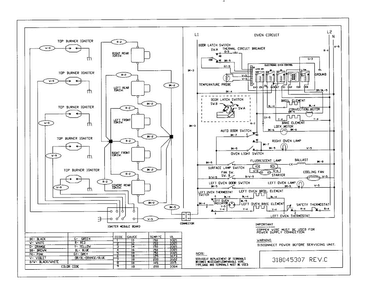 Wiring Diagram and Parts List for 74403  Frigidaire Range
