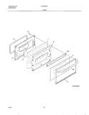DOOR Diagram and Parts List for TGF324BHDD  Tappan Range