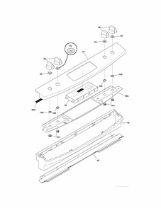 Backguard Diagram and Parts List for 79036933904  Kenmore Range