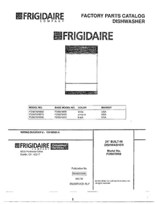 Dishwasher/front Cover Diagram and Parts List for 789  Frigidaire Dishwasher