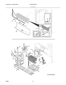 System Diagram and Parts List for FRAE2024AW9  Frigidaire Refrigerator