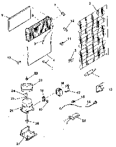 Unit Diagram and Parts List for 2538791290-1987  Kenmore Refrigerator