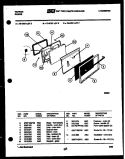 LOWER OVEN DOOR PARTS Diagram and Parts List for 73-3757-00-07  Tappan Range