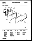 DOOR PARTS Diagram and Parts List for CG300SP2Y1  Frigidaire Range