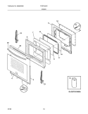 DOOR Diagram and Parts List for FGEF3034KBA  Frigidaire Range