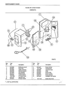 Room Air Conditioner Page 3 Diagram and Parts List for 5257G  Frigidaire Air Conditioner