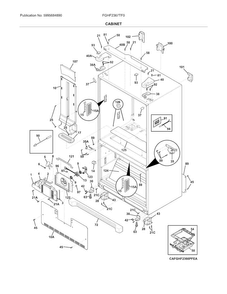 Cabinet Diagram and Parts List for FGHF2367TF0  Frigidaire Refrigerator