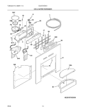 ICE & WATER DISPENSER Diagram and Parts List for E23CS75DSS1  Electrolux Refrigerator