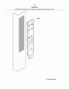 Control Diagram and Parts List for 2537041941C  Kenmore Refrigerator