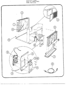 Room Air Conditioner Page 3 Diagram and Parts List for 5127A  Frigidaire Air Conditioner
